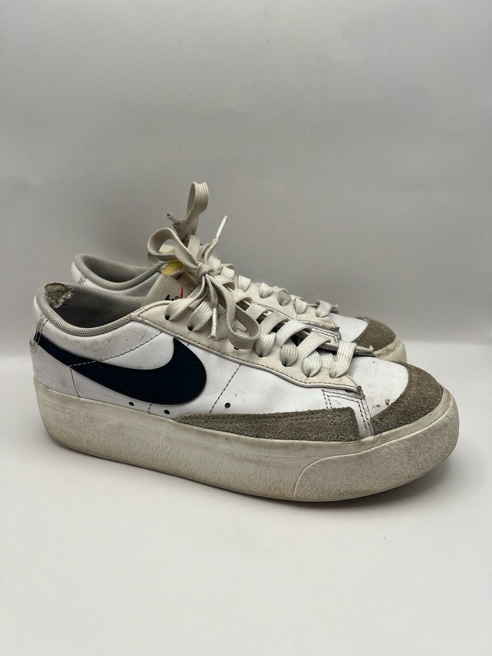 Nike Blazer Low Platform White And Black Sneakers Women Size 6.5